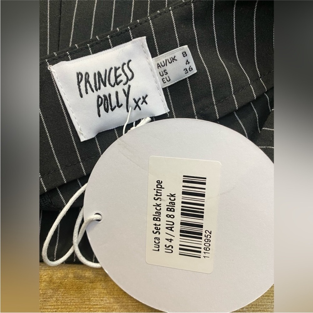 Princess Polly Black Pinstripe Mini Skirt - Picture 4 of 6